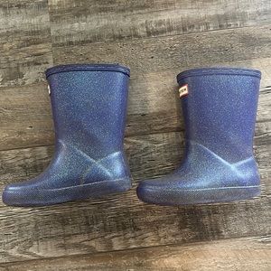 Hunter boots- purple sparkle 9c girls (uk7)